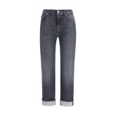 Black Cotton Relaxed Fit Jeans